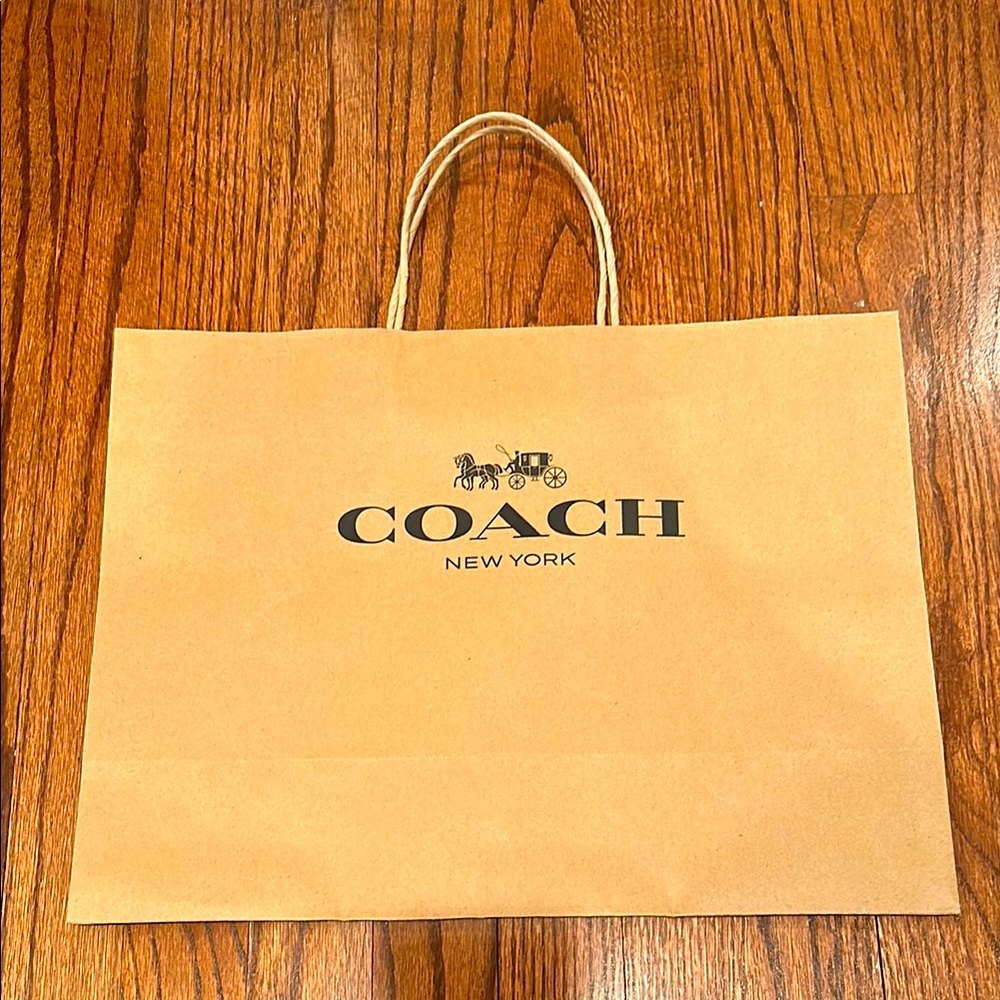 New Coach New York Tan Shopping Bag